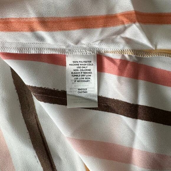 New Halogen Stripe Short Sleeve Button-Up Camp Shirt Size 3X - Picture 6 of 8